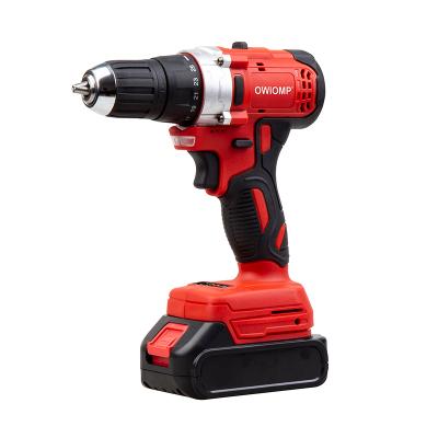 China China Factory 21V Li-ion Battery Professinal 2021 Household Cordless Driver Impact Electric Drill for sale