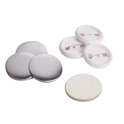 China 3D pin blank button badge material parts 37mm size around DIY button badge making component badge making materials for sale