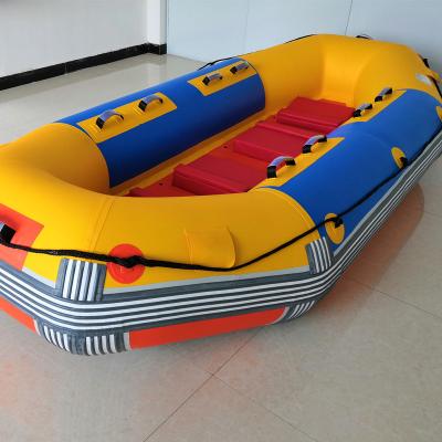 China Water Entertainment Heavy Duty Double Floor Boat White Water Rafting Boat 8 Person Inflatable Drift Raft for sale