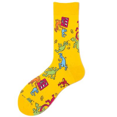 China New Arrival QUICK DRY Fashion Factory Funny Fruit Boots Mens Unique Design Polyester Top Quality Cotton Unisex Custom Design Woman Socks for sale