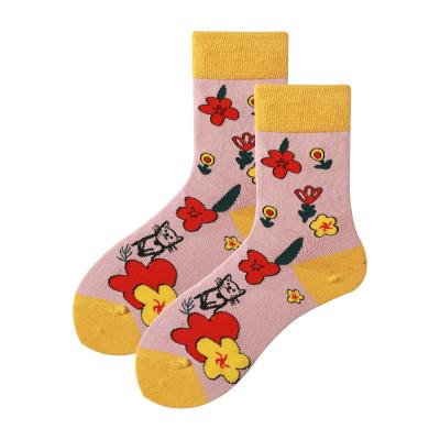 China Hot Selling QUICK DRY Cartoon Comfy Tube Socks Cute Art Plantar Child Style Design Cotton Fasciitis Tube Socks for sale