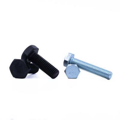 China Q195 Din 933 Hex Screw Bolt Zinc Placting Hex Head Bolt Black Class 8.8 for sale