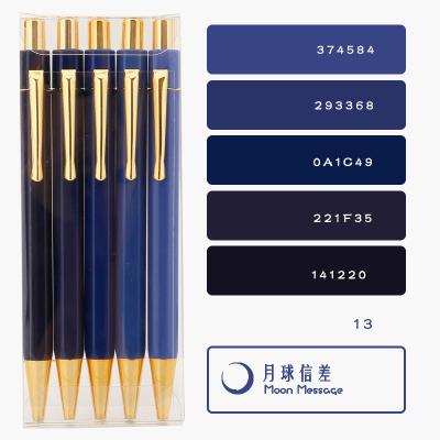 China 2021 New Promotional Pen Plastic Box Gold Hexagon Gifts Luxury Plastic Ballpoint Pen Set for sale