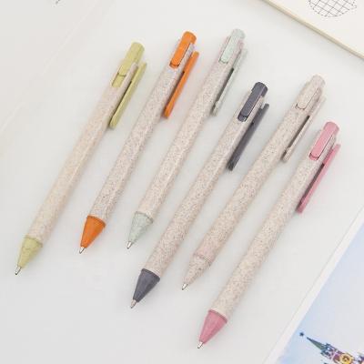 China office & Tip Eco-friendly Pen Biodegradable Pen Customizable School Pen Recyclable Wheat Straw Material Environmental Protection Logo for sale