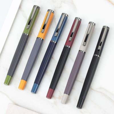 China Fountain Pen Business Metal Hot Selling Luxury Pen Writing Gifts Heavy Ink Bag Morandi Color Pen for sale