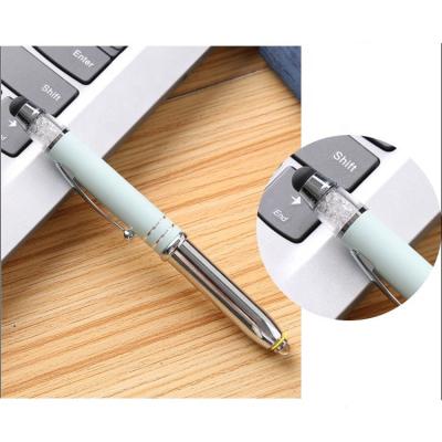 China office & Multifunctional School Promotional Pen Metal Ballpoint Pen With Led Light And Screen Touch Head for sale