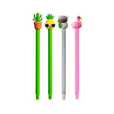 China office & School Pen Hot Sale Cute Animal Rubber Ball Pen for sale