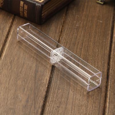 China Amazon Promo Plastic Transparent Pencil Pen Case Clear Gift Box for sale