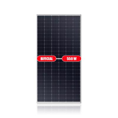 China High Quality Cheap Price 550W 540W Perc Bifacial Double Glass Solar Panel Mono System For Home 182mmx182mm for sale