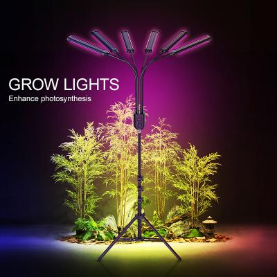 China Seed Starting Indoor Full Spectrum 4 Heads 105 LED Flexible Gooseneck Stand Grow Light for sale