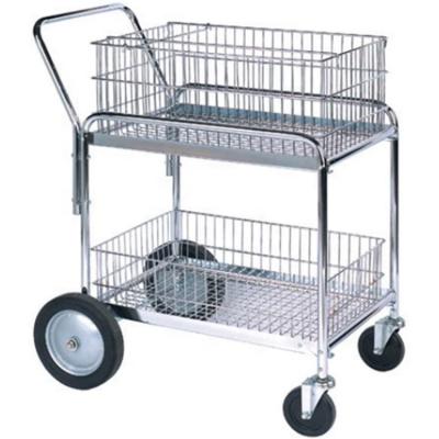 China Universal Mail Delivery Trolley Durable Office Metal Trolley Rack Cart for sale