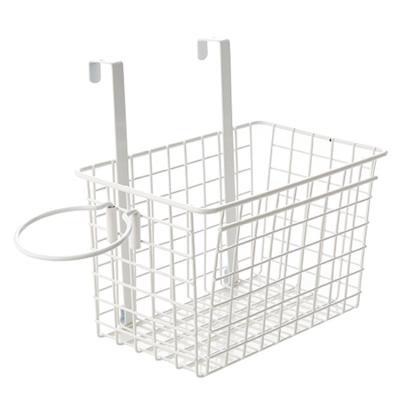 China Sustainable Hanging Metal Hook Wire Storage Rack Cabinet Door Back Basket Supplier for sale