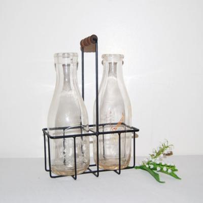 China Sustainable Home Display Storage Basket For Milk Bottle Glass Jars for sale