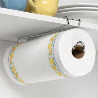 China Durable Unique Metal Wire Paper Towel Rack Holder For Kitchen Bathroom for sale