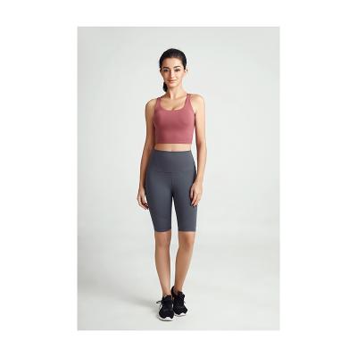 China Breathable Athletic Apparel Tops Fitness Running Yoga Sports Long Sleeves Casual Strappy Yoga Sport Bra for sale