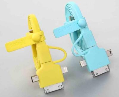 Chine Le jaune 4 en 1 câble micro USB de chargeur d'Iphone5/5C USB pour des données transmettent à vendre