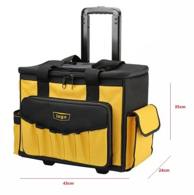 China Large Capacity Water Resistant Functional Tools Bags Work Wheels Heavy Duty Tool Bag Trolley for sale