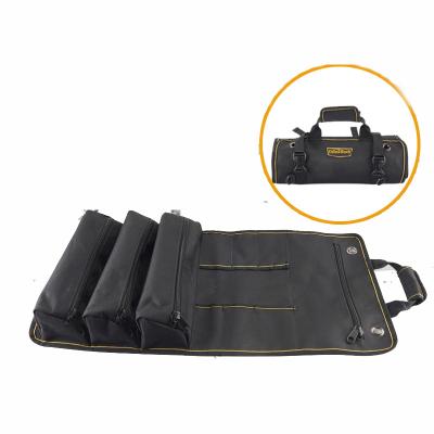 China Gardener Waterproof Oem Premium Garden Kneeler Roll Up Tool Bag Canvas Fabrics Tool Bag for sale