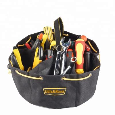 China Tools Holding Carpenter Durable Gardening Plumber Polyester Organizer Kit Open Top Electrician Tool Bag Customized for sale