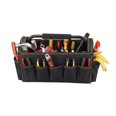 China Waterproof Professional Steel Electricians Tote Concrete Tool Bag Open Oxford Handle for sale