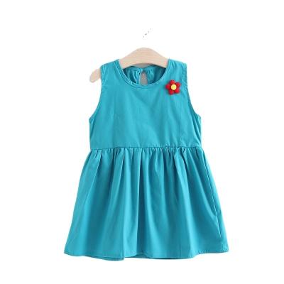 China Cheap Washable Off-shoulder Crewneck Dress Summer Girls Price Teen Girl Dresses With Custom Design For Kids for sale