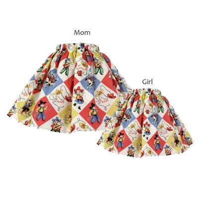 China Wholesale Design QUICK DRY Novelty Boho Family Clothing Matching Outfits Mommy and Me Matching Outfits Mom Girls Baby Matching Skirt Sets for sale