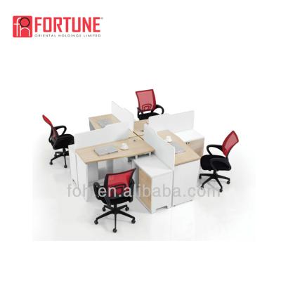 China Office Commercial Group Workstation Office Furniture 4 Seats Modern Style (FOH-DS-D0424 Workstation) for sale