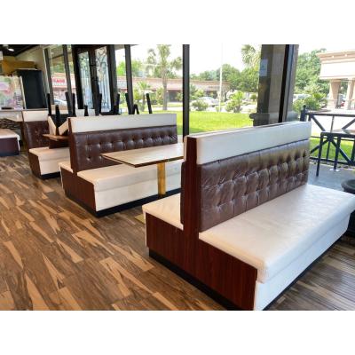 China Restaurant Set Modern Fast Food Restaurant Furniture Booth Seating And Tables (FOH-RT116) for sale