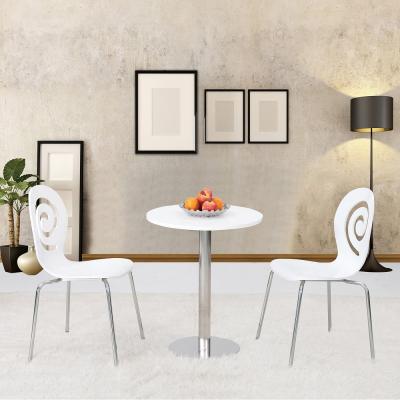 China Modern high gloss pure white restaurant furniture cafe table chairs (FOH-BC36) for sale