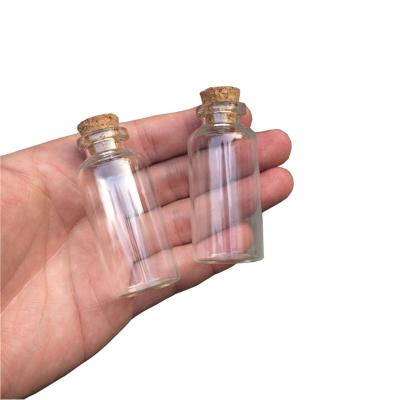 China Gift 27*58*12.5mm Glass Bottles 20ml With Cork Small Transparent Mini Empty Glass Vials Jars 100pcs/lot for sale