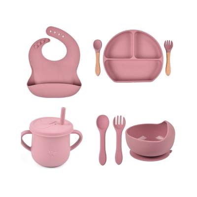 China High Quality Thinnest Silicone Baby Dish Price Rolls Babies Dinnerware Set Silicone Heat Resistant Baby Bowl With Spoon for sale