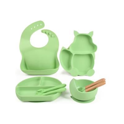 China Eco-friendly colorful silicone baby dish manufacturers direct selling tableware silicone baby feeding bowl for sale