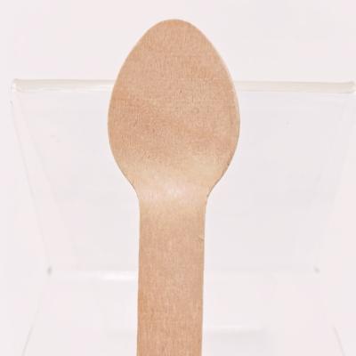 China Hot Selling Birch Wood Disposable Scoop 75mm Compostable For Ice Cream for sale