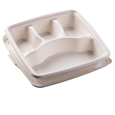 China Good Quality Eco-Friendly Disposable Containers Biodegradable Disposable Take-Out Compartment Eco Food Food Containers With Lids for sale