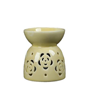 China European Style Essential Oil Ceramic Burner Style Tea Light Candle Holder Aroma Burner for sale