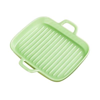 China Disposable Kitchenware Ceramic Dishes Dining Square Ceramic Dish Dishes Ceramic Baking Dish For Oven Baking for sale