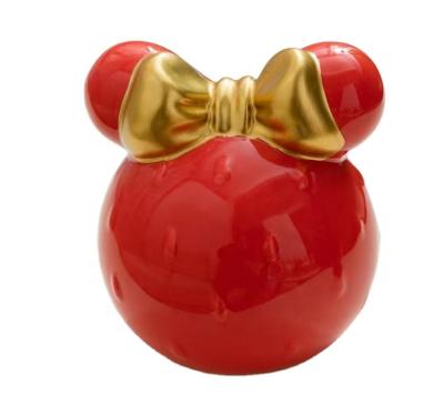 China Save Money Bank High Quality Ceramic Mickey Head Shape Money Box Ceramic Money Bank For Home Decoration for sale