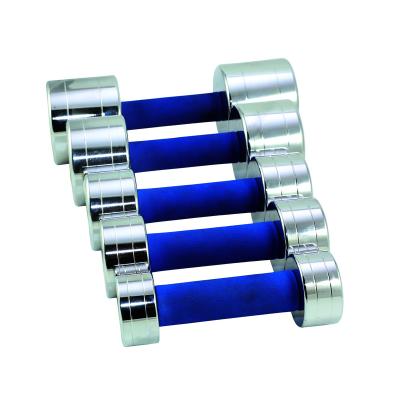 China 1-10KG Home Sport Dumbbell Fixed Chrome Dumbbell with Foam Handle for sale