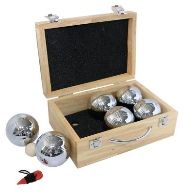 China Boule set Petanque ball wooden box boule for outdoor games for sale