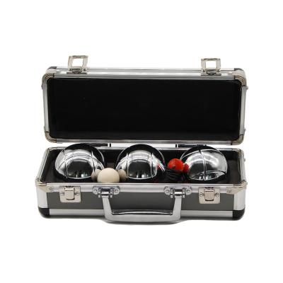 China High Quality Silver Chrome Plating Boules de Petanque 3 Set in Aluminium Case for sale