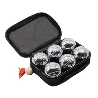 China Outdoor Game Chrome Plating Boules 6 balls Petanque Bocce Set for sale