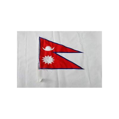 China Custom Polyester Silk Screen Printing Mini Nepal Flag For Car Window for sale