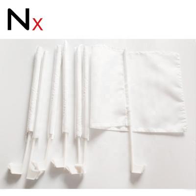 China Nuoxin Blank 100D Polyester Single White Car Window Flag STEERING WHEEL for sale