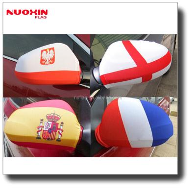 China Car Mirror Flag Car Decorations Spain Country Flag Car Mirror Cover Flags for sale