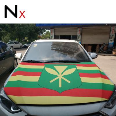 China Custom made premium quality kanaka maoli car bonnet hood flag cover with spandex&polyester for sale