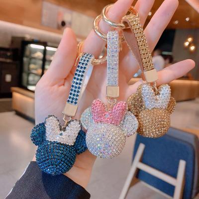 China Amazon Car Cartoon Diamond Doll Key Chain Girl Key Chain Cute Backpack Pendant Car Small Key Chain For Gift for sale