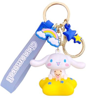 China Memories. Decoration. Promotion Authorized Cinnamoroll Space Series Keychain Cute 3D Cute Cartoon Cute Cinnamoroll PVC Bag Rubber Pendant For Gifts for sale