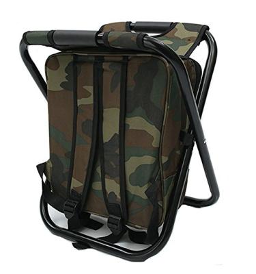 China Wholesale Outdoor Portable Waterproof Cooler Backpack With Folding Chair For Mobile Small Refrigerator Camping for sale