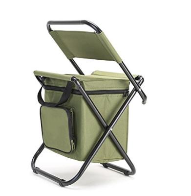 China Store Wine Cool High Quality Outdoor Foldable Fishing Camping Chair Fishing Mazar Stool With Insulated Cooler Bag Can Hold Most 320 Pounds for sale