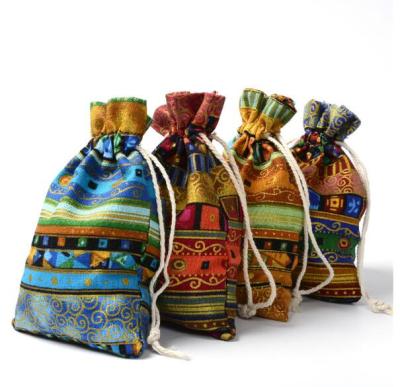 China Lightweight Egyptian Style Drawstring Bag Different Size Printing Candy Gift Pockets For Wedding Patty Festival for sale